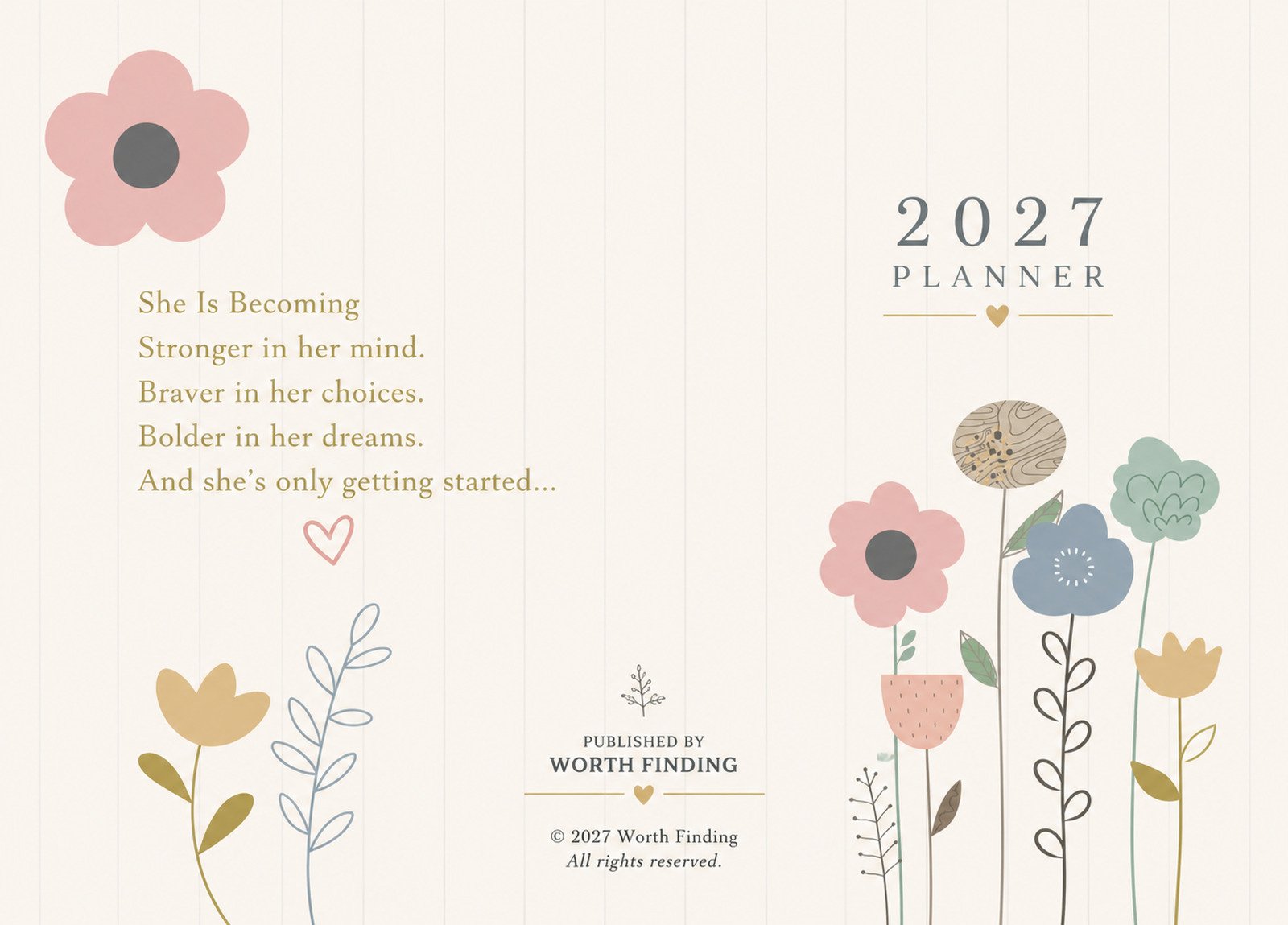 493aa632-53e1-4963-93eb-712488d30e60 She Is Becoming | 2027 Hyperlinked Digital Planner - Image 1