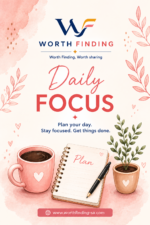 Daily Focus | Undated Digital Daily Planner | Productivity, Priorities & Time Management