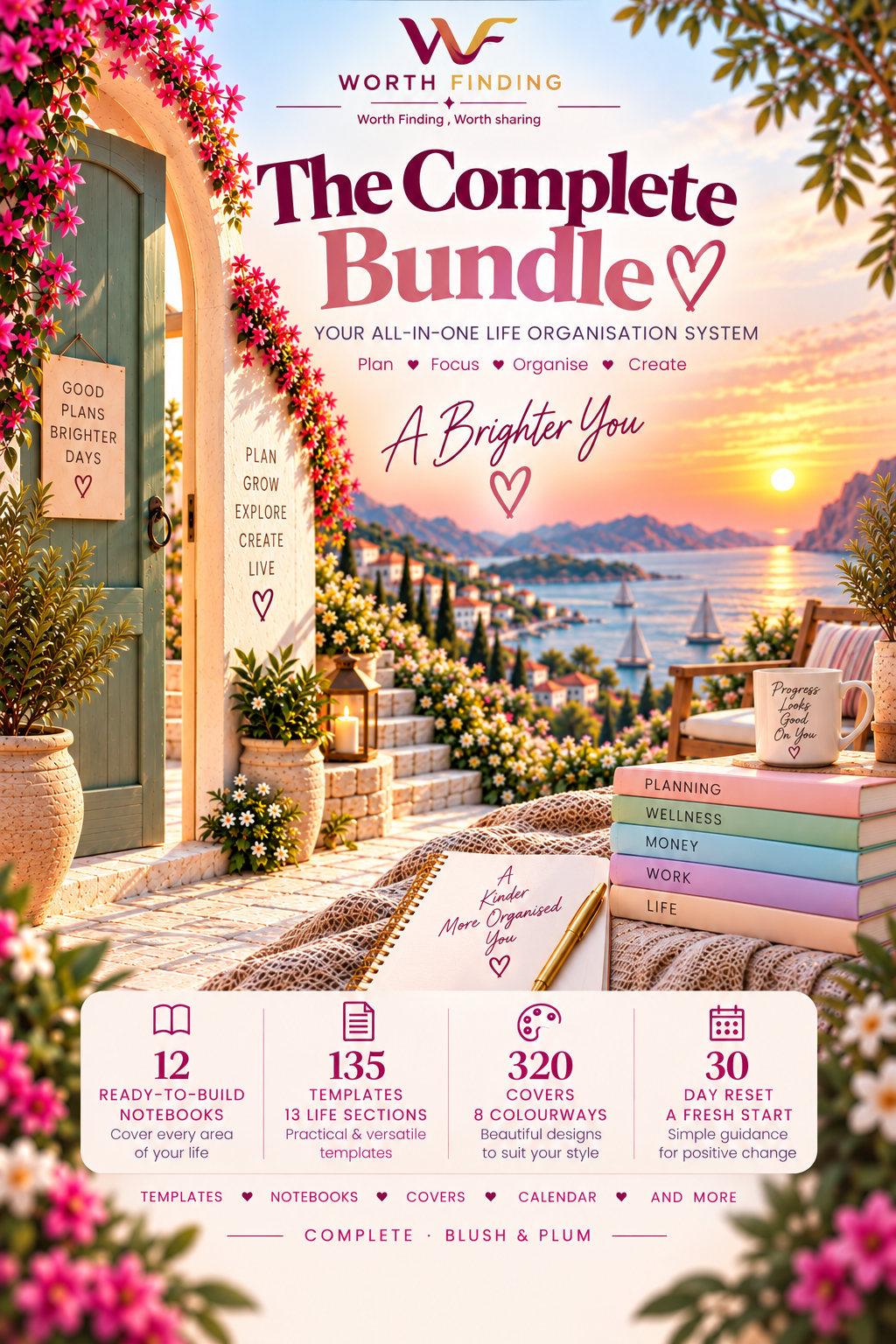 NFront Cover 1024x1536 The Complete Life Library — نظام شامل لتنظيم وتخطيط الحياة رقميًا وللطباعة - الصورة 1